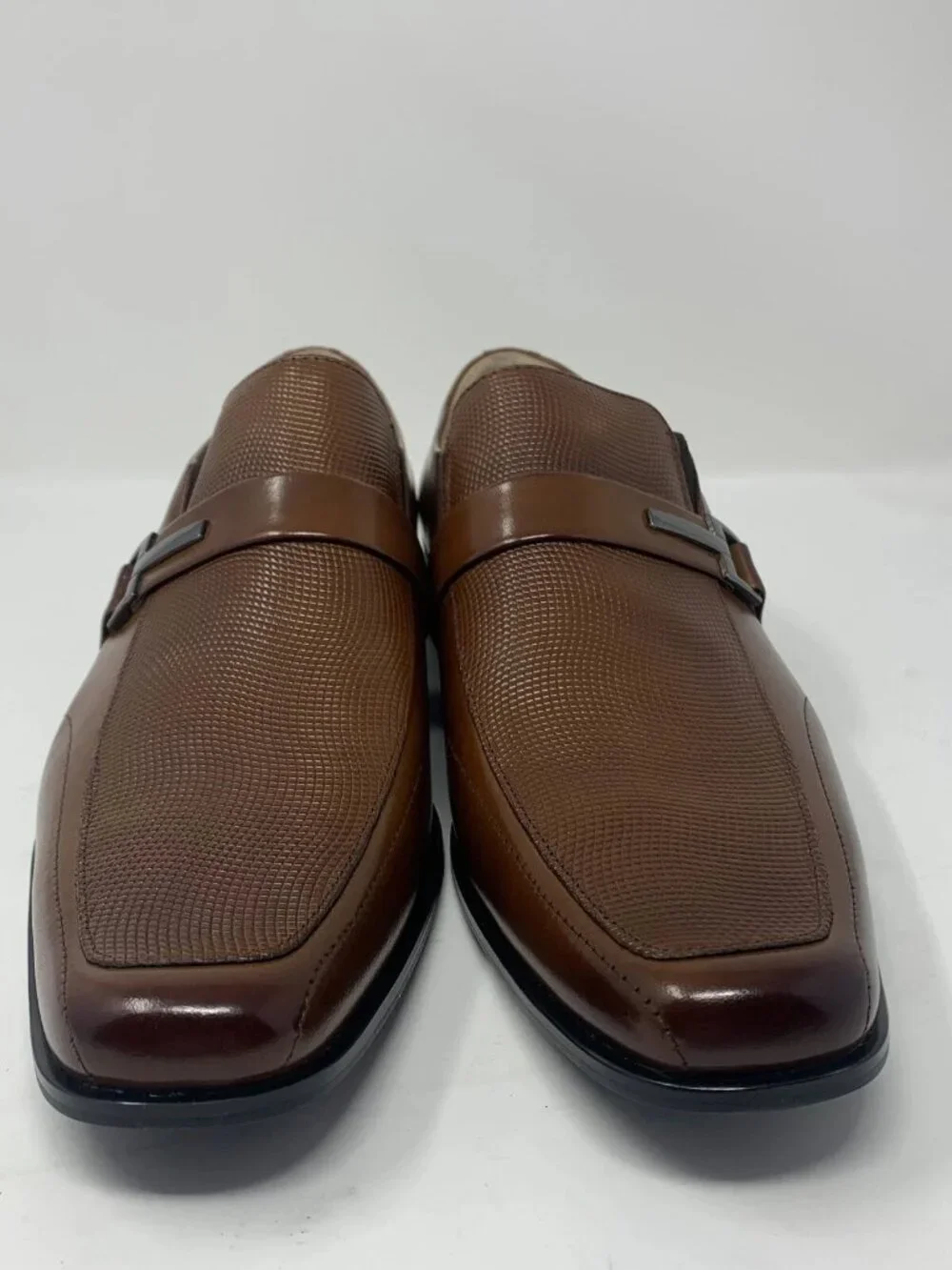 Stacy Adams Beau 24692-221 Loafers Men 7.5 M Cognac Leather Moc Toe Slip On